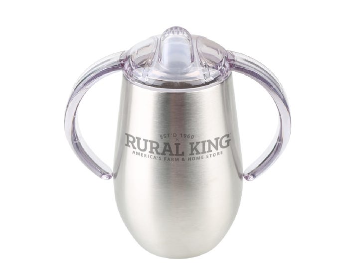 Rural King Kids Sippy Cup， Stainless Steel - 87-971-0204