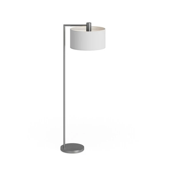 Hilda Contemporary Brushed Steel Floor Lamp by iNSPIRE Q Modern