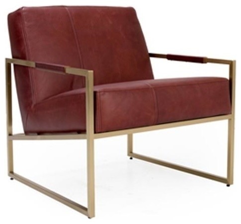 Munro Leather Lounge Chair   Contemporary   Armchairs And Accent Chairs   by Maria Yee Inc  Houzz