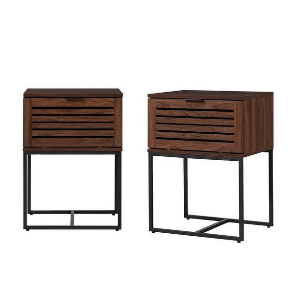 Middlebrook Hilla 18-inch Slat Door Side Table - Set of 2