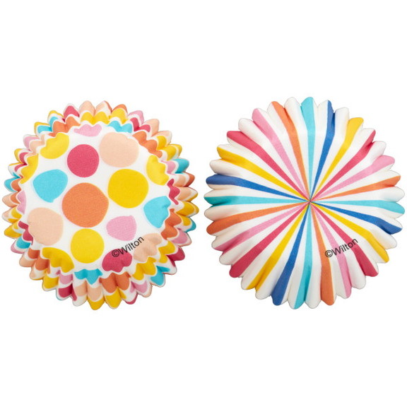 Wilton 415 0 0499 Colorful Polka Dot and Stripes M...