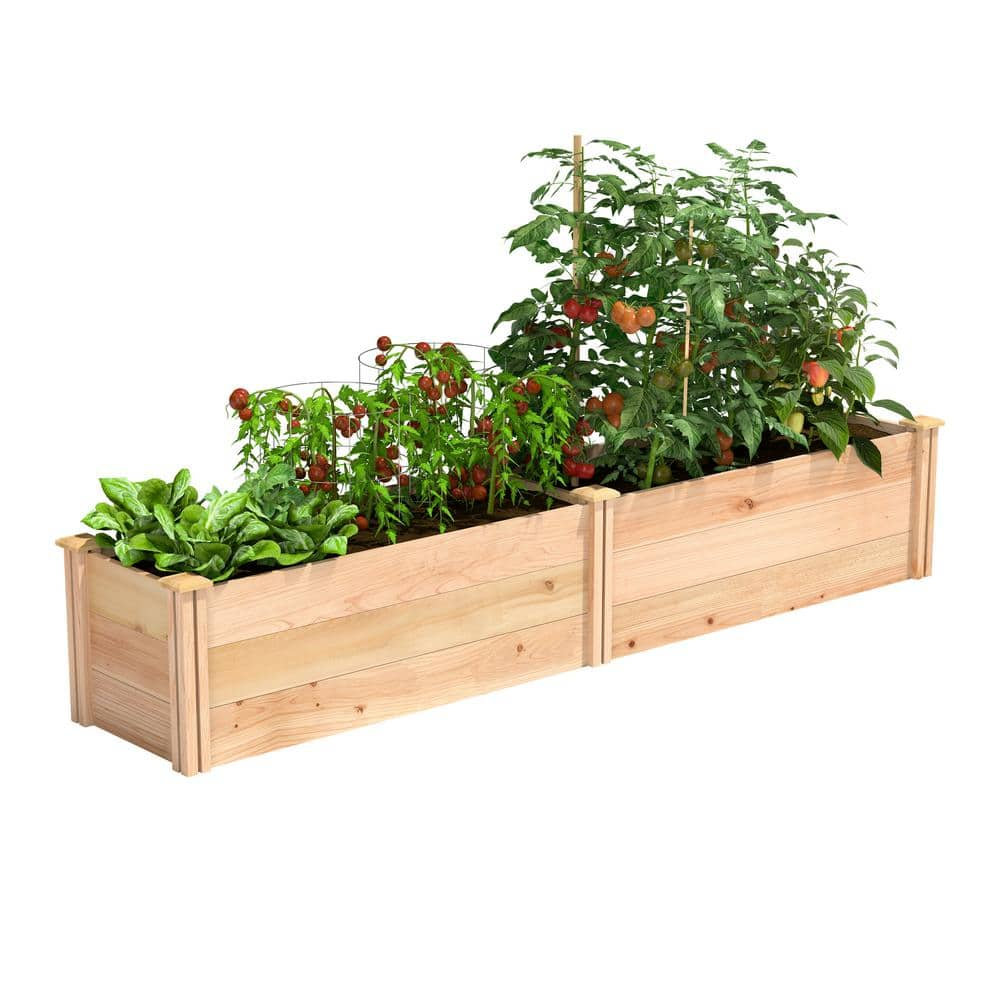 Greenes Fence 16 in. x 8 ft. x 16.5 in. Premium Cedar Raised Garden Bed RC169618P