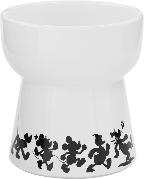 Disney Mickey Mouse Tall Shape Non-Skid Elevated Ceramic Cat Bowl