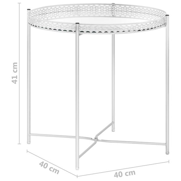 vidaXL Side Table Silver 15.7