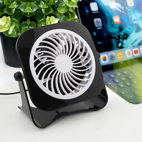 4 Inch Mini Usb Desk Fan Quiet， 2 Speeds， Lower Noise， Usb Powered， 360 Up And Down， 3.8 Ft Cable， Powerful Desktop Fan For Home Office Room 63130