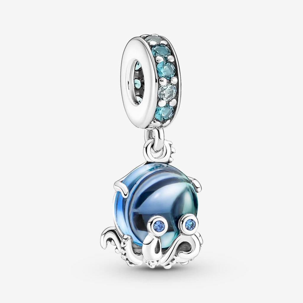 PANDORA  Murano Glass Cute Octopus Dangle Charm