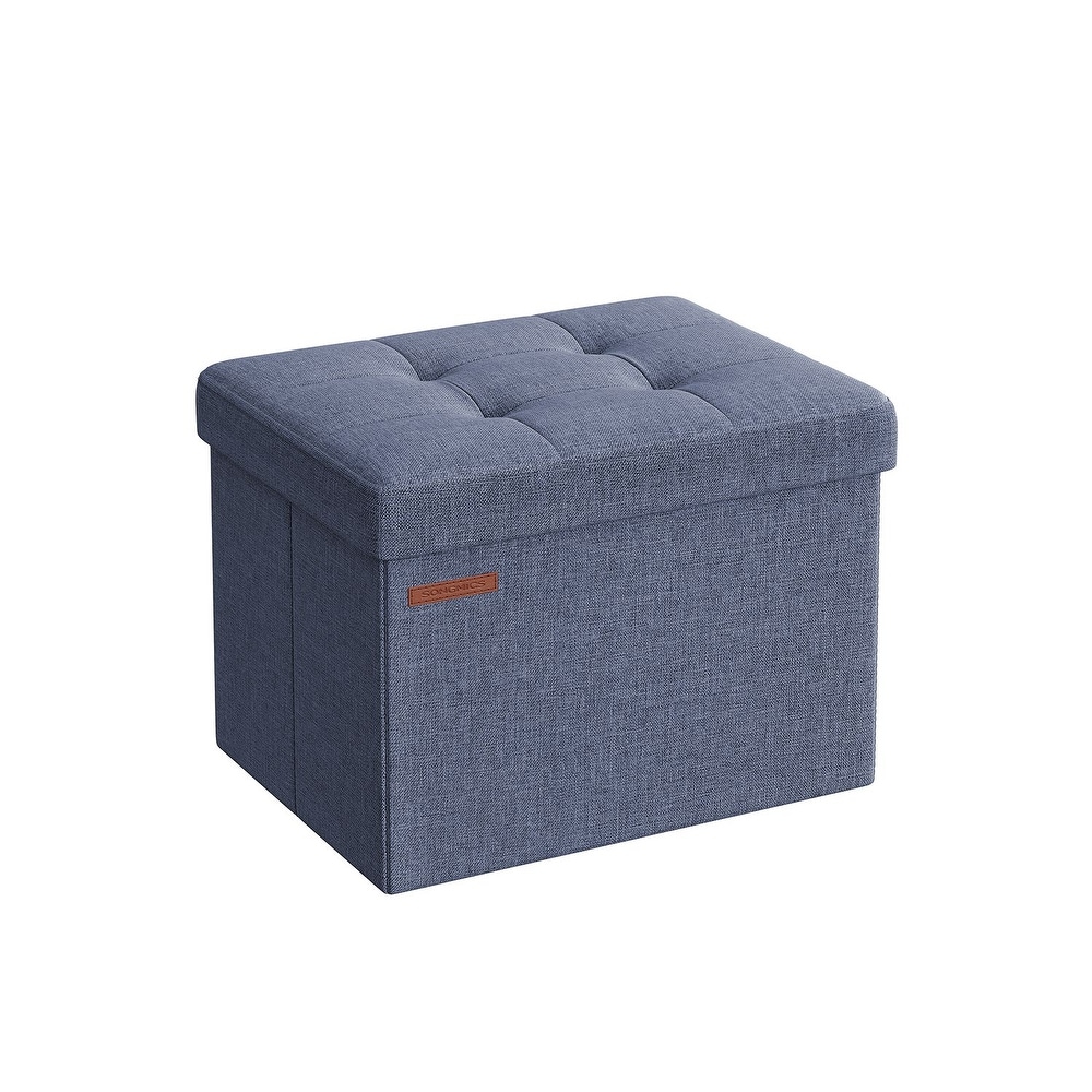 Small Folding Storage Ottoman  Foot Rest Stool  Cube Footrest