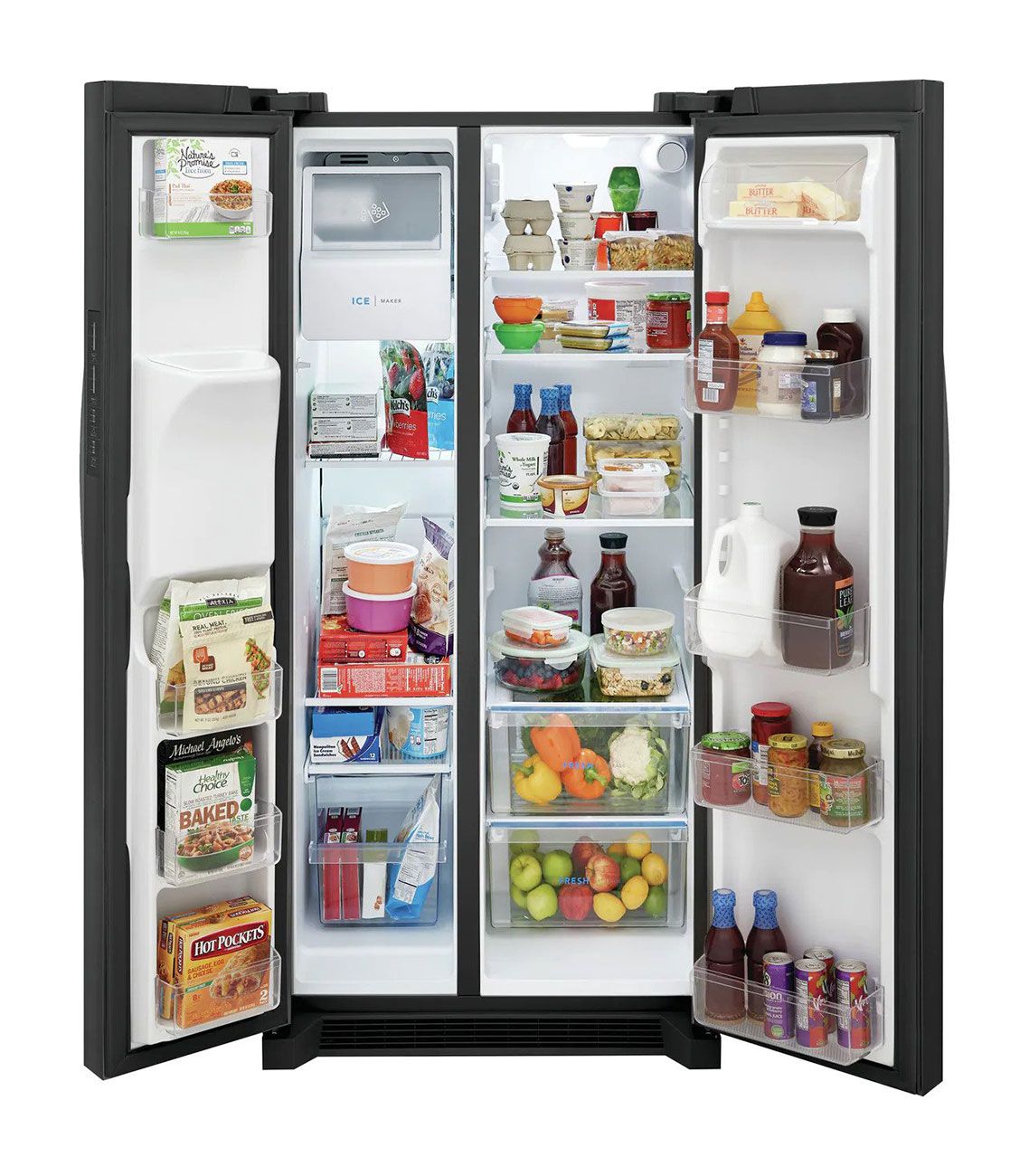 Frigidaire 22.3 Cu. Ft. Black Stainless Steel Side-By-Side Refrigerator