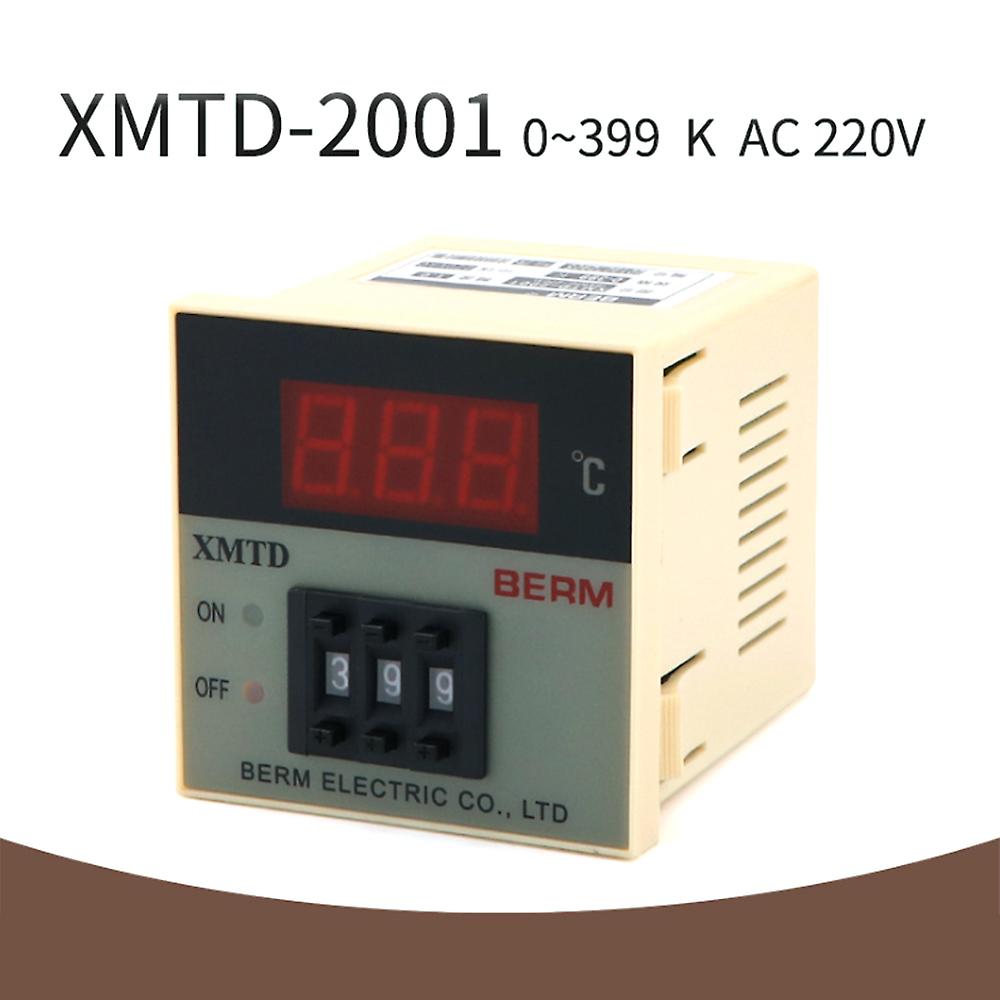 Xmtd-2001 Digital Display Temperature Controller Short Shell 0-399 K Type Temperature Regulator