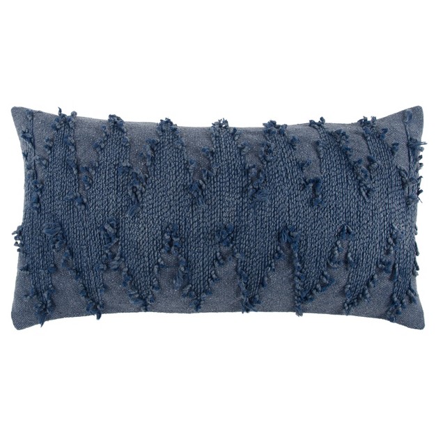 Oversized Chevron Lumbar Throw Pillow Cover Indigo Rizzy Home