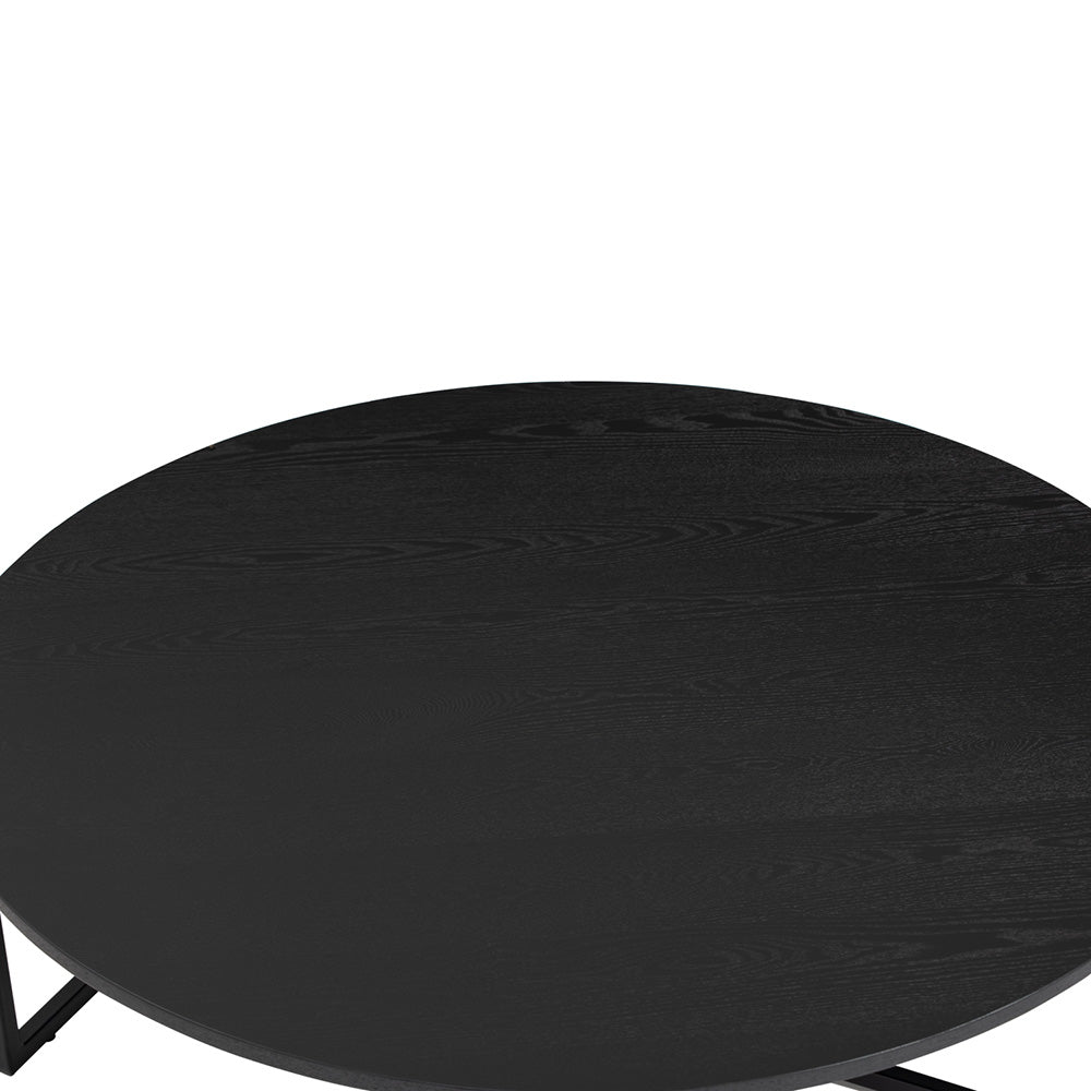 TURNER Round Coffee Table 100cm - Black