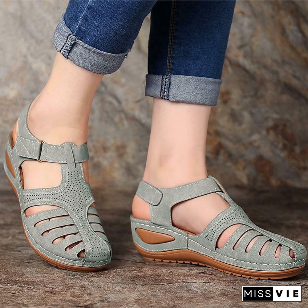 Women Sandals New Summer Shoes Woman Plus Size 44 Heels Sandals For Wedges Chaussure Femme Casual Gladiator Platform Shoes Talon