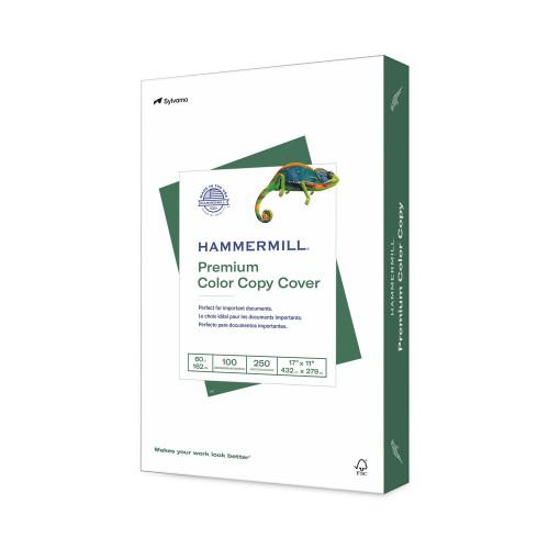 Hammermill Premium Color Copy Cover， 100 Bright， 60 lb Cover Weight， 17 x 11， 250/Pack (122556)