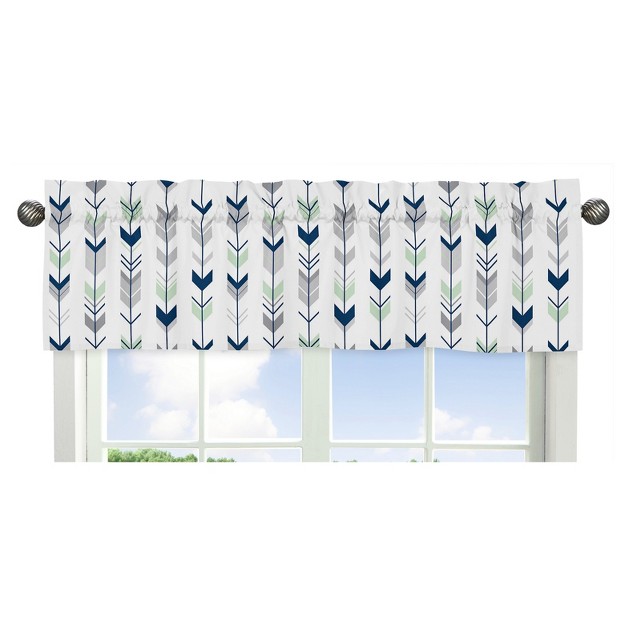 Sweet Jojo Designs Window Valance Navy amp Mint Mod Arrow