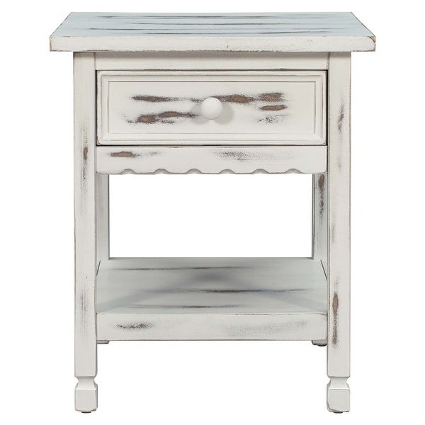 Classical End Table with Open Styled Shelf Large Storage Space