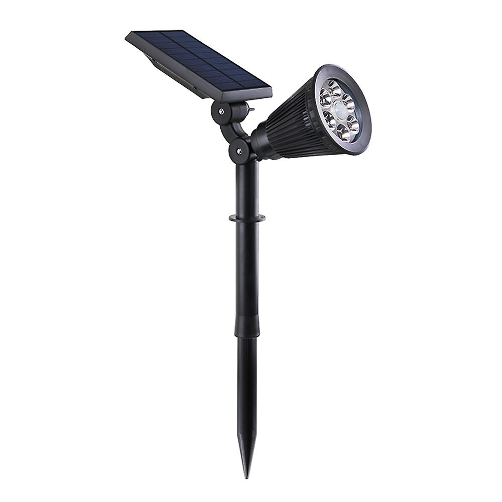 Solar Garden Spotlight With Motion Sensor Outdoor Waterproof 6 Leds 2-in-1 Solar In-ground Landscape Spotlights and Led Wall Lamps With Adjustable Angle