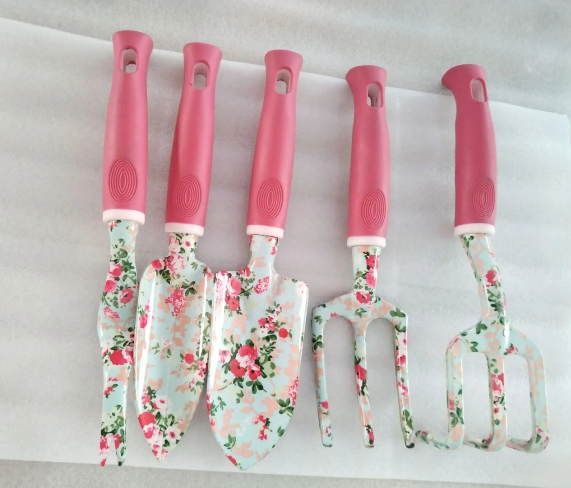 Aluminium decorative floral printed garden tool set 3 piece tools gardening printed garden tools Planting Flowers Flower Weeding