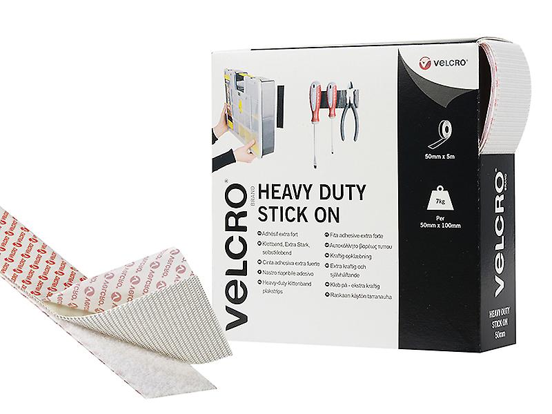 VELCRO Brand VELCRO Brand Heavy-Duty Stick On Tape 50mm x 5m White VEL60244