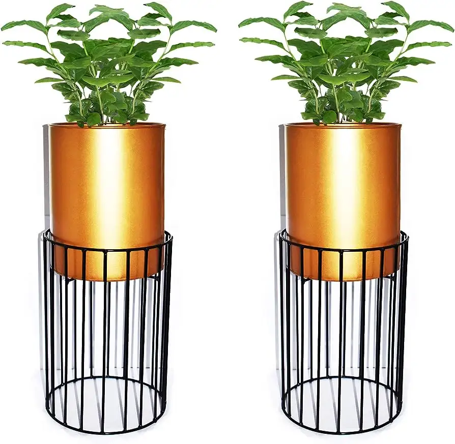 Classic   Unique Design Gold plated metal Planter for garden decoration metal pot in wholesale price customized planter plant po