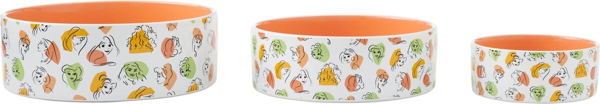 Disney Princesses Non-Skid Ceramic Dog and Cat Bowl