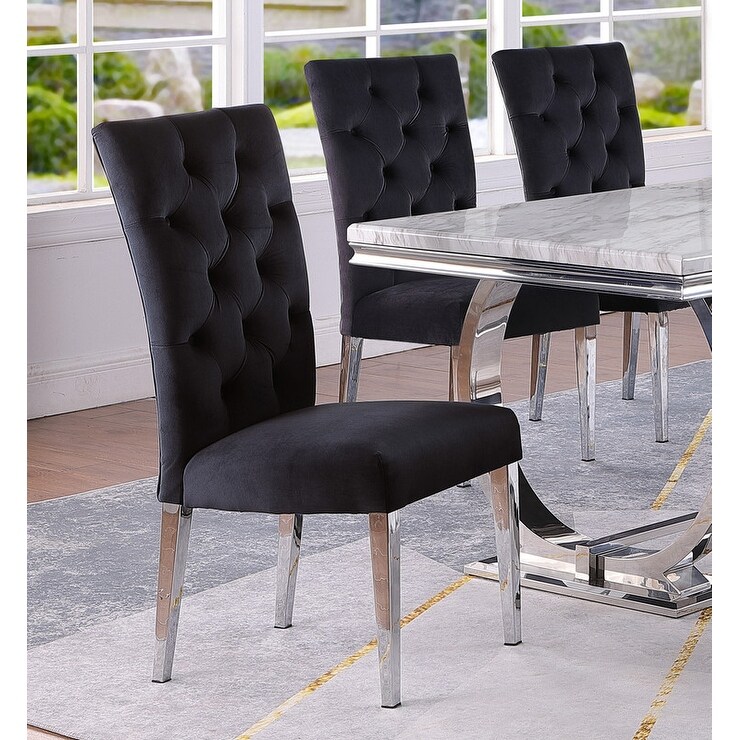 Best Master Furniture Tufted Velvet Dining Chair (Set of 2)