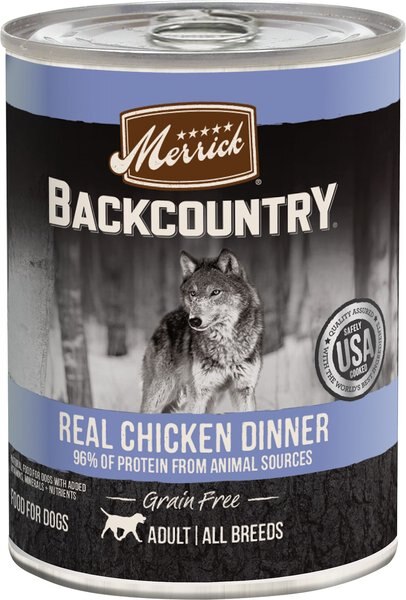 Merrick Backcountry Grain-Free 96% Real Chicken Recipe Canned Dog Food