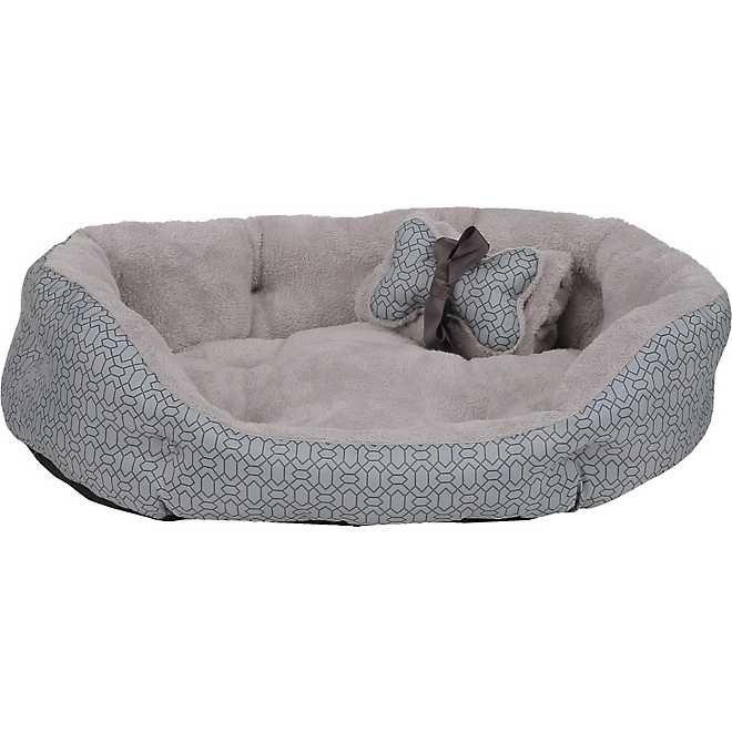 Dallas Manufacturing Company 30 in x 25 in Pet Bed with Toy and Blanket