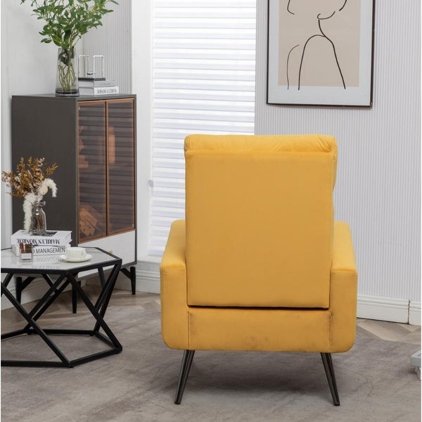 Modern Upholstered Accent Chair with Metal Legs