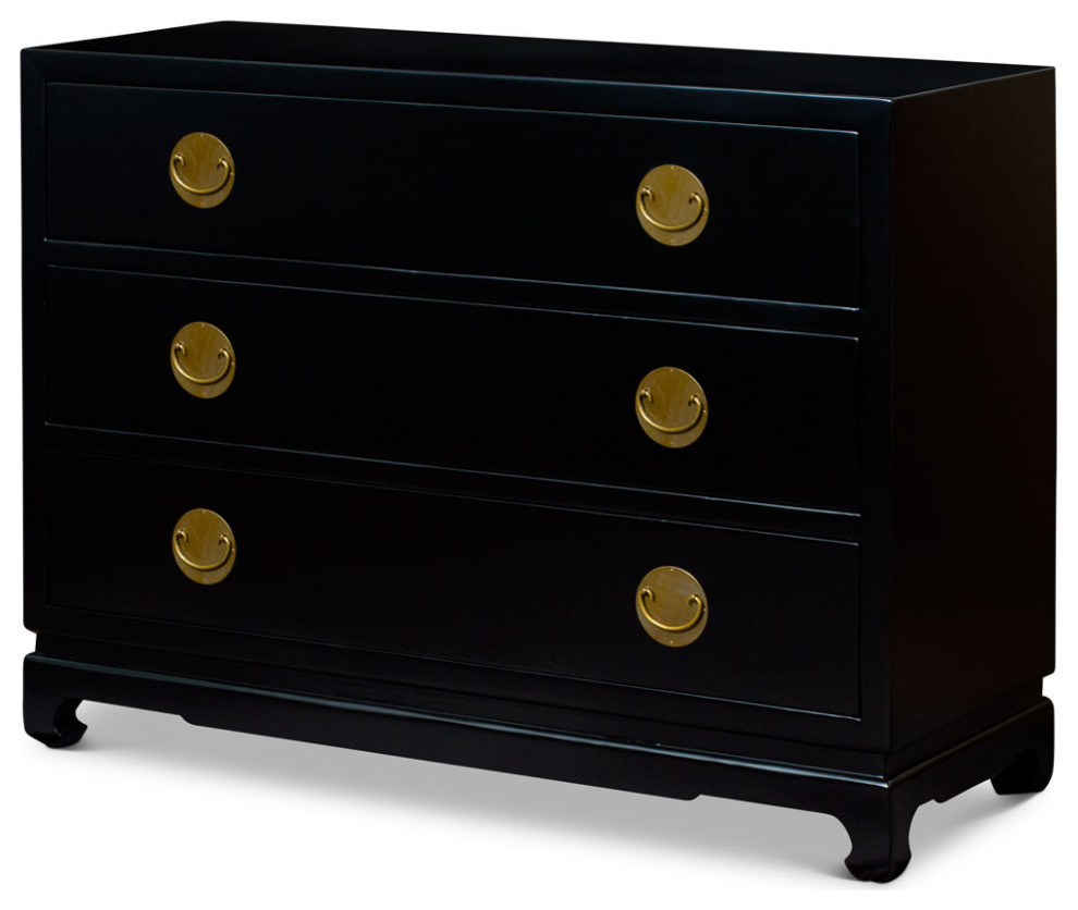 48 quotBlack Elmwood Chinese Ming Chest of Drawers   Asian   Accent Chests And Cabinets   by China Furniture and Arts  Houzz