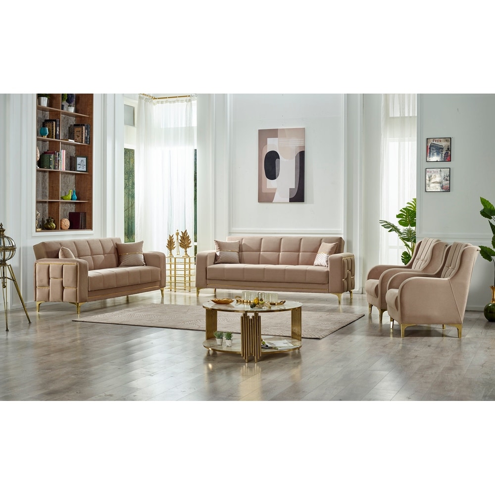 Alicce Two Sofa Two Chair Living Room Set