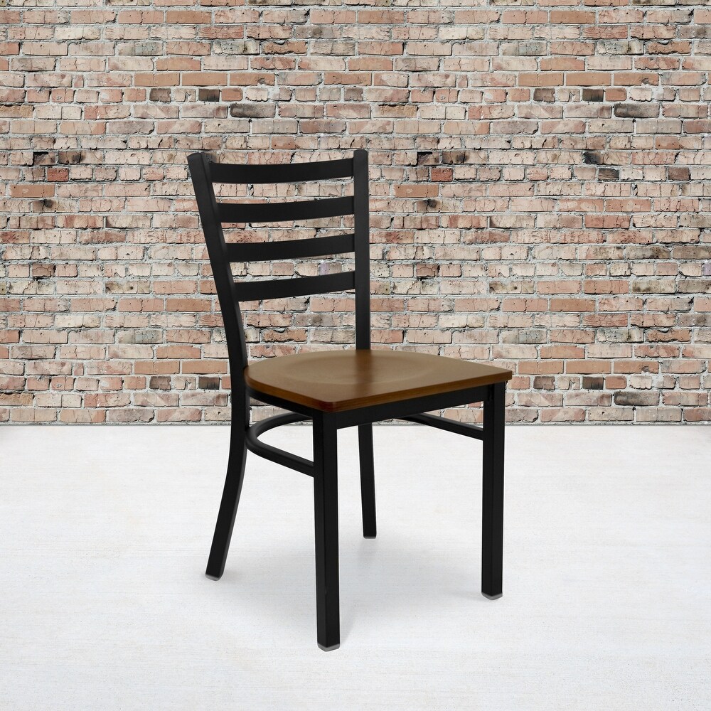 Ladder Back Metal Restaurant Chair   16.5\