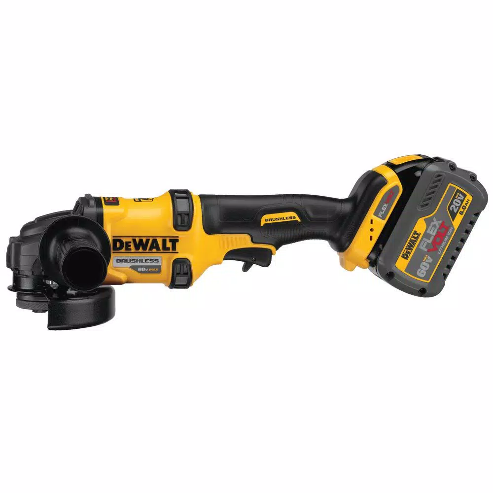 DEWALT FLEXVOLT 60-Volt MAX Cordless Brushless 4-1/2 in. Angle Grinder， (2) FLEXVOLT 6.0Ah Batteries and 1/4 in. Impact Driver and#8211; XDC Depot