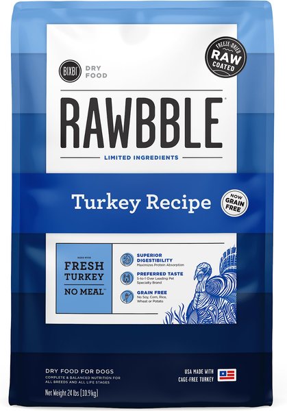 BIXBI RAWBBLE Fresh Turkey Recipe Limited Ingredient Grain-Free Dry Dog Food