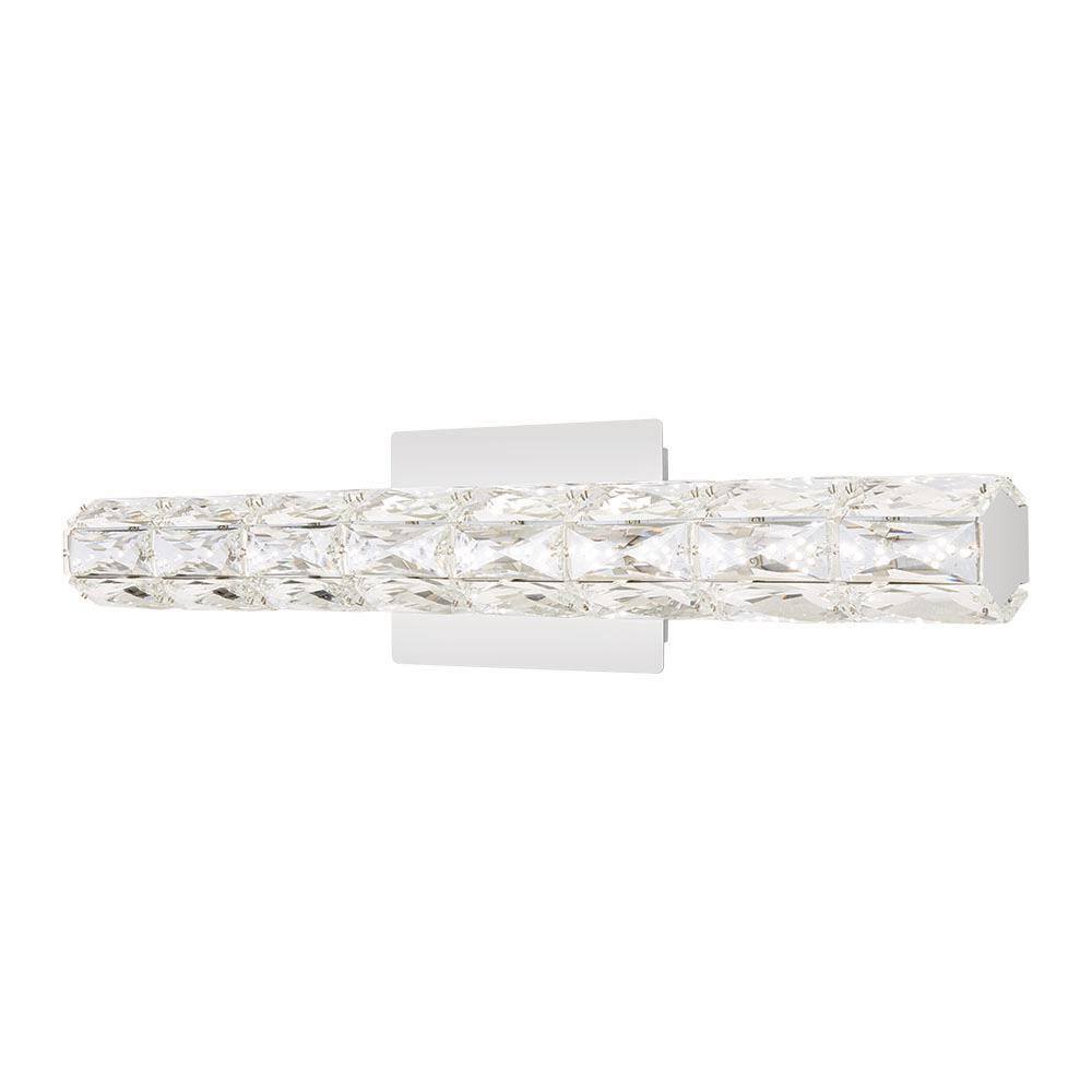 Home Decorators Collection Keighley 24 in. Integrated LED Chrome Bathroom Vanity Light Fixture with Crystal Shade 4151-NDM