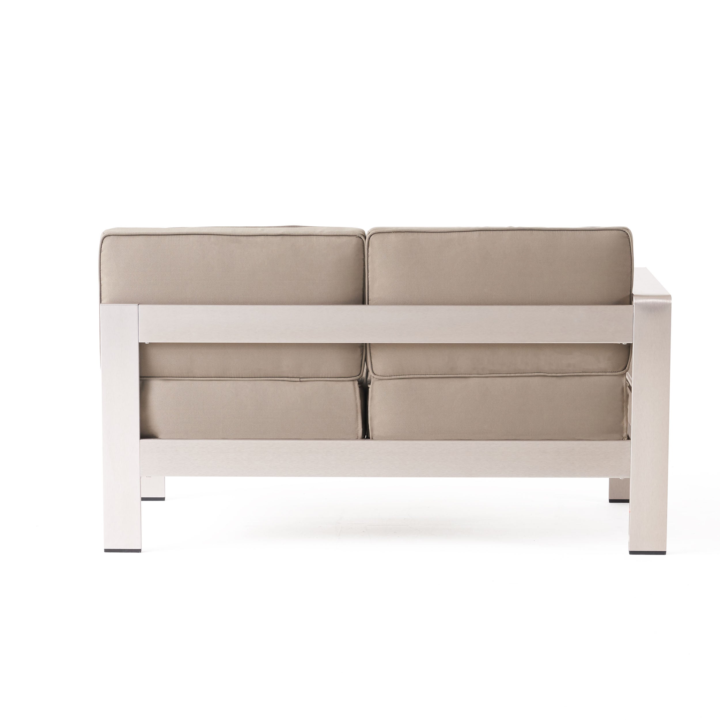 Freda Outdoor 11 Seater Aluminum U-Shaped Sofa Sectional and Ottoman Set