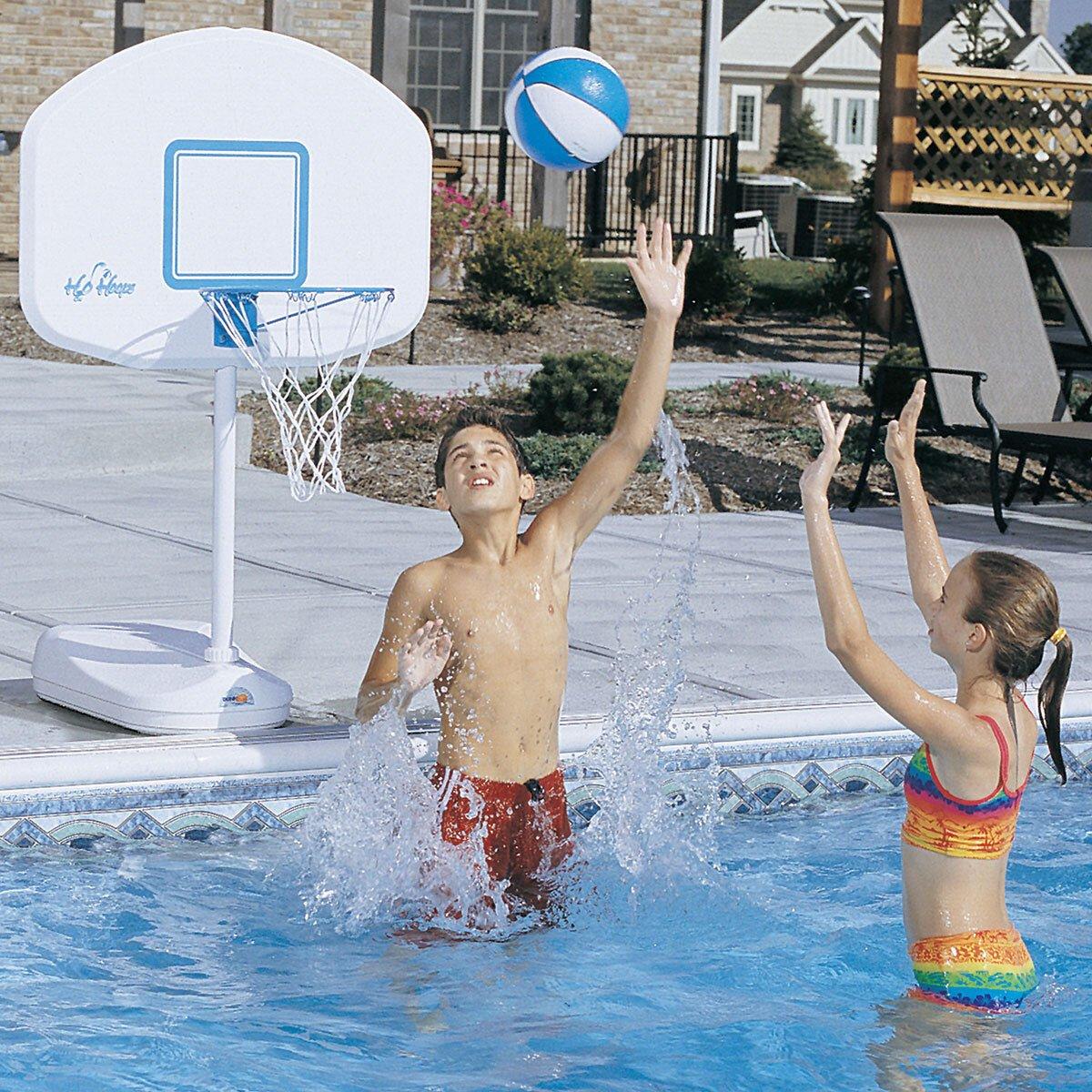 Dunn-Rite Products H2O Hoops Poolside Basketball and Volleyball Game Set BV 400