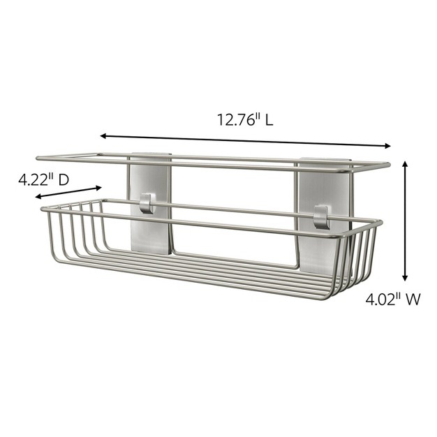 Command Metal Shower Caddy Satin Nickel