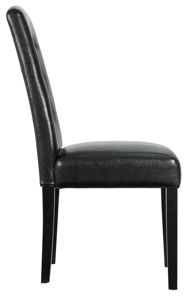 Modern Contemporary Kitchen Dining Side Chair Black   Dining Chairs   by House Bound  Houzz