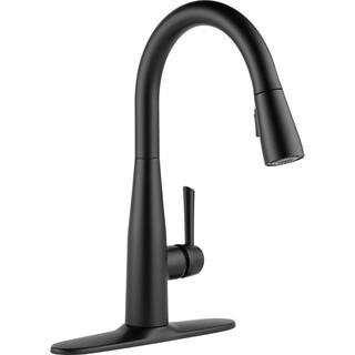 Delta Essa Single-Handle Pull-Down Sprayer Kitchen Faucet with MagnaTite Docking in Matte Black 9113-BL-DST