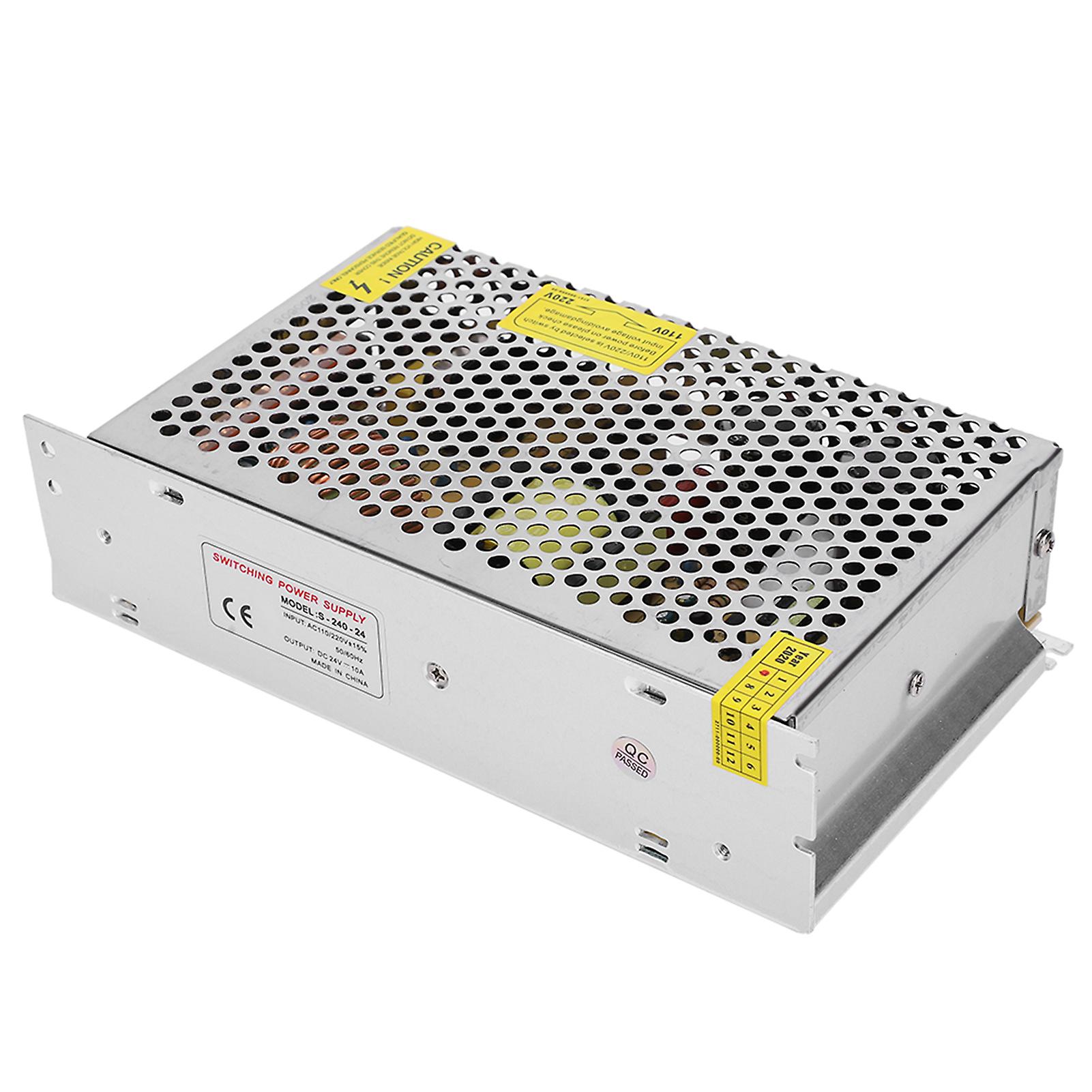 Switch Power Supply Driver Adapter Aluminum Alloy Dc24v Led Screen Strip Light 3d Printer(s-240-2424v 10a 240wac110/220v15% )