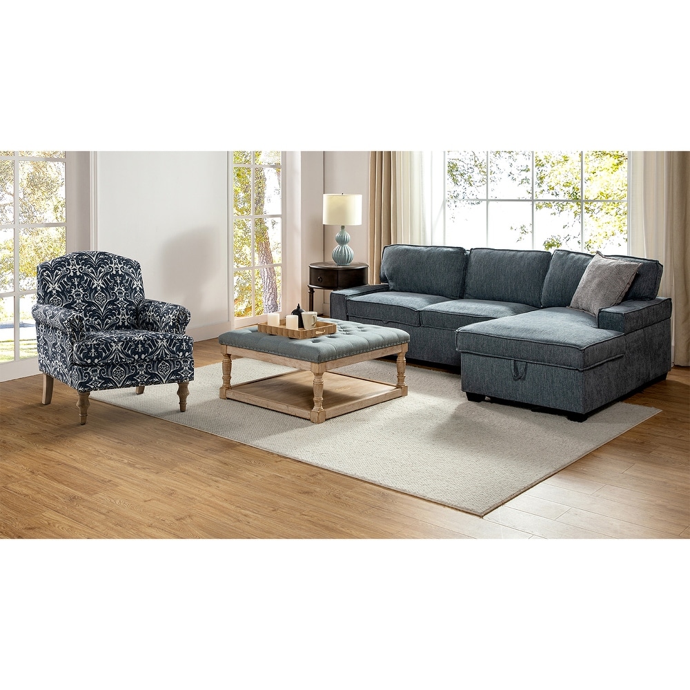 Yahweh Three pieces Living Room Set with Button tufted Design by HULALA HOME