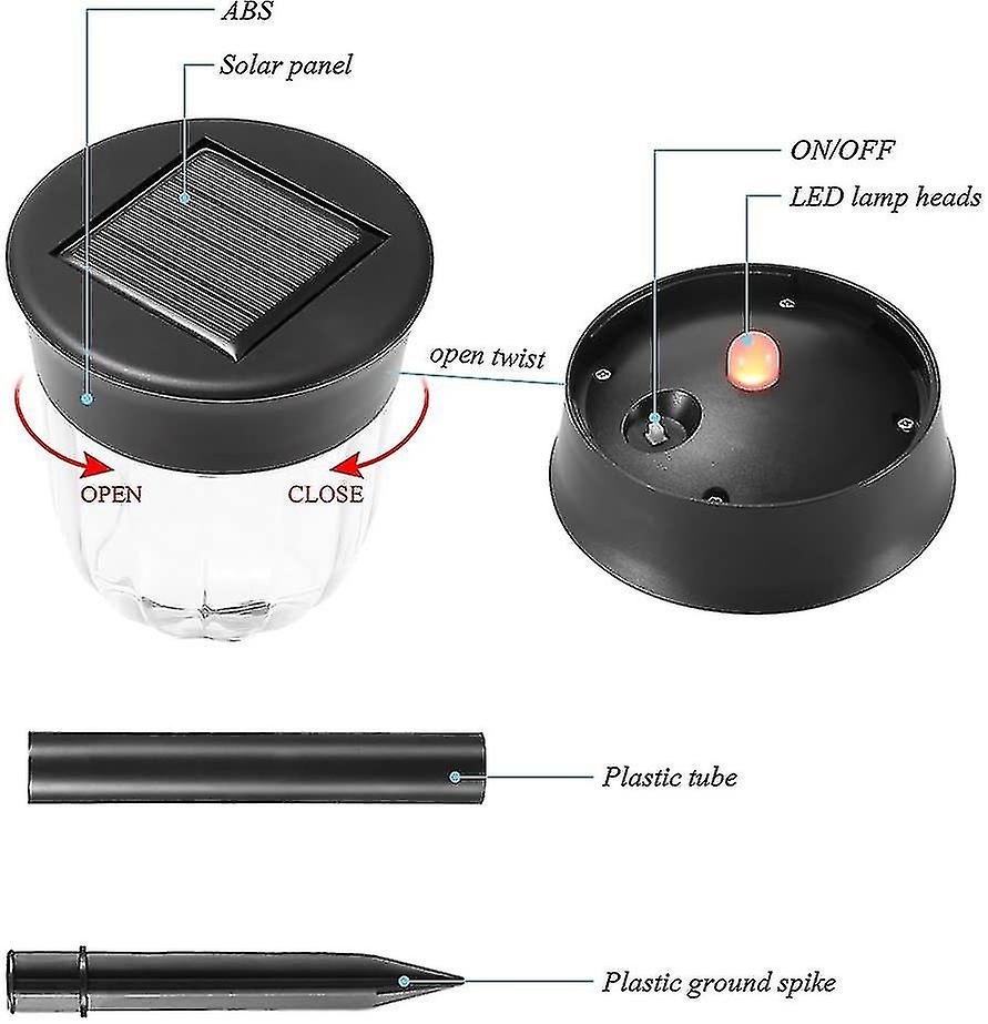 Solar Torch Garden Light Rgb， Led Lamp Decoration Solar Lighting Waterproof Ip65 Exterior Decoration