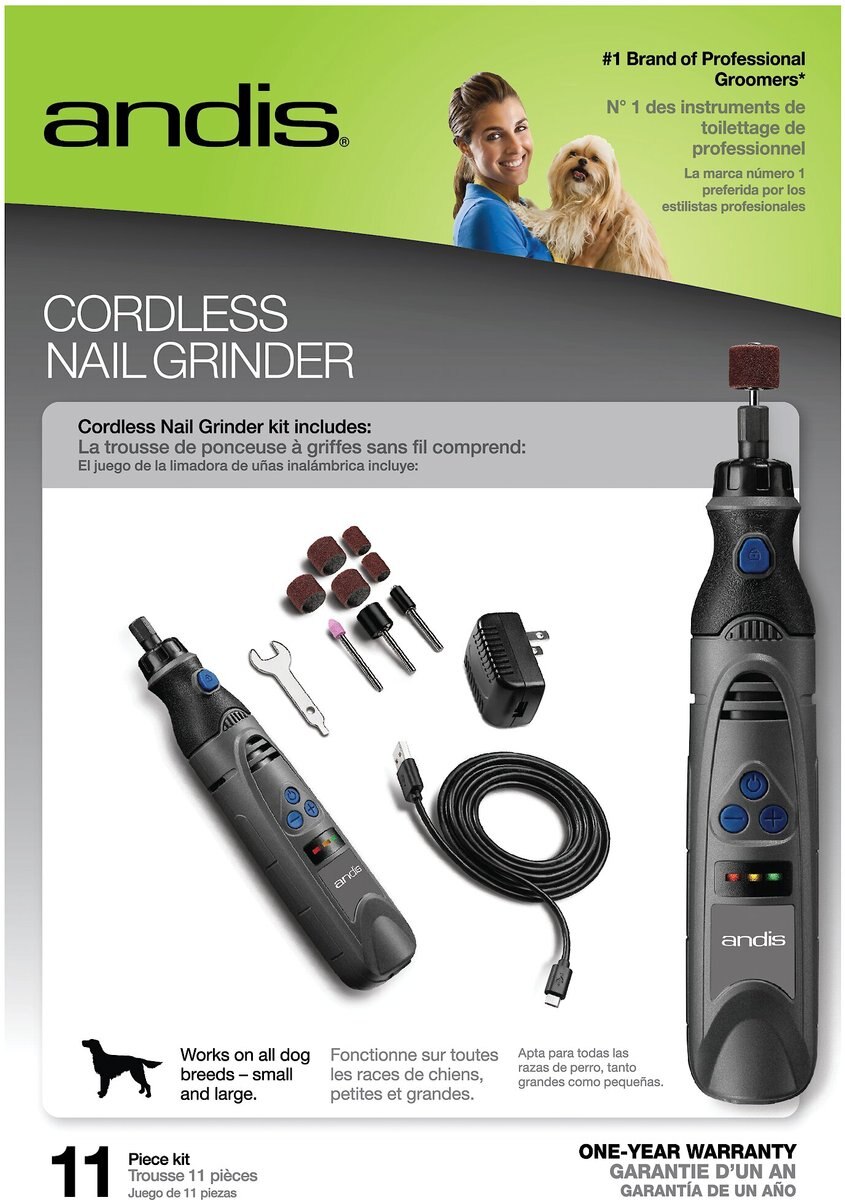 Andis Cordless Dog and Cat Nail Grinder