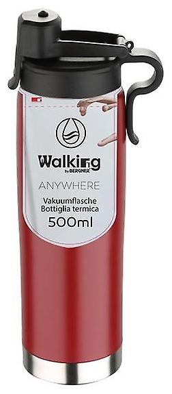 Bergner Stainless Steel Thermos Bottle Pink walking anywhere 500 ml