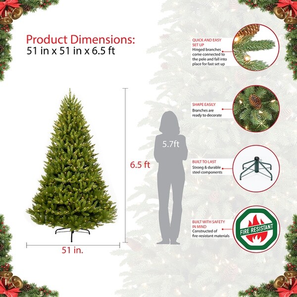 Puleo International 6.5 ft. Prelit Fraser Fir Artificial Tree