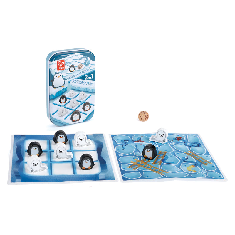 2 in 1 - Tic Tac Toe / Snakes & Ladders Games by Hape