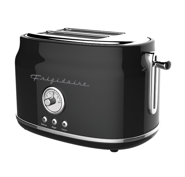 Frigidaire 2 slice 900 watt Retro Stainless Steel Toaster black