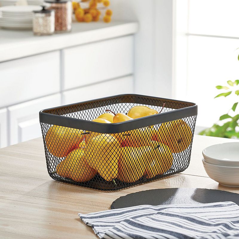 mDesign Steel Food Storage Organizer Bin Mesh Basket for Pantry - 8 Pack