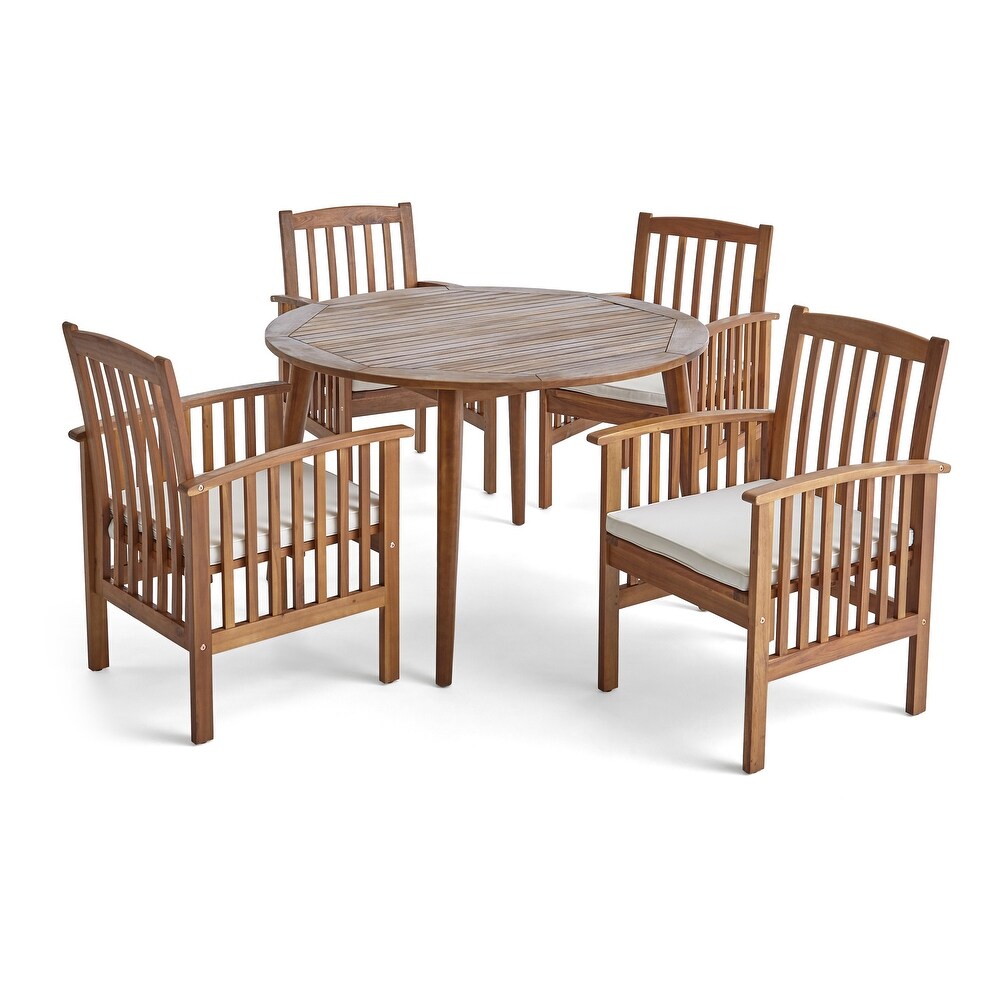 Casa Cushioned Acacia 5 piece Dining Set by Christopher Knight Home