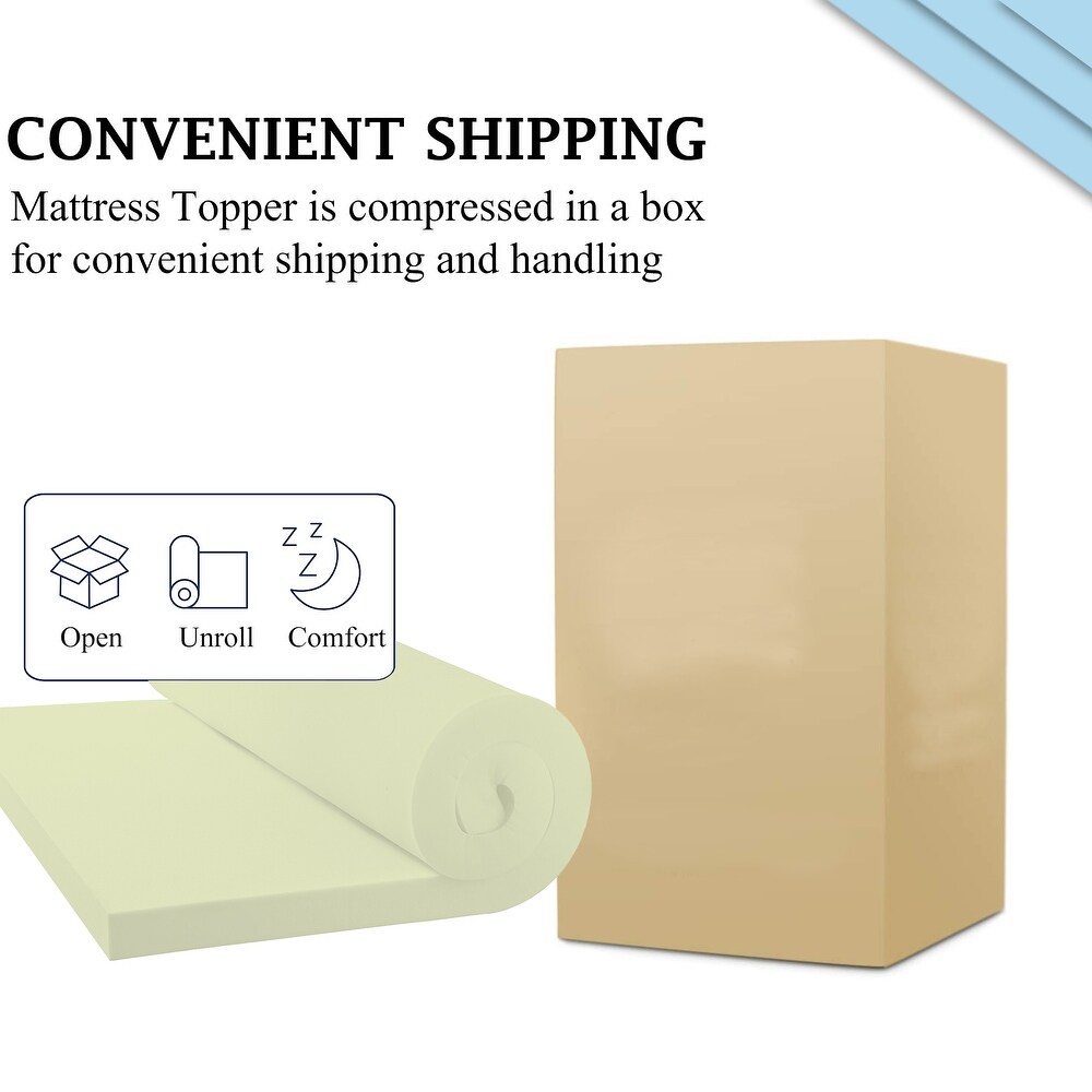 ONETAN   1 inch Foam Topper Adds Comfort to Mattress.